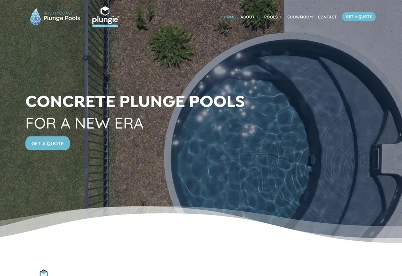 Website design for South Coast Plunge Pools, Shoalhaven